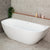 Byron Egg 71 inch Acrylic Freestanding Back to Wall Bathtub, Matte White