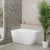 Byron Egg 47 inch Acrylic Freestanding Left Corner Bathtub, Gloss White