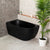 Byron Egg 47 inch Acrylic Freestanding Left Corner Bathtub, Matte Black