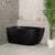 Byron Egg 47 inch Acrylic Freestanding Left Corner Bathtub, Matte Black