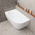 Byron Egg 47 inch Acrylic Freestanding Left Corner Bathtub, Matte White