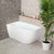 Byron Egg 47 inch Acrylic Freestanding Left Corner Bathtub, Matte White