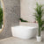 Byron Egg 51 inch Acrylic Freestanding Left Corner Bathtub, Gloss White