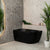 Byron Egg 51 inch Acrylic Freestanding Left Corner Bathtub, Matte Black