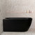 Byron Egg 51 inch Acrylic Freestanding Left Corner Bathtub, Matte Black