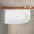Byron Egg 51 inch Acrylic Freestanding Left Corner Bathtub, Matte White