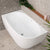 Byron Egg 51 inch Acrylic Freestanding Left Corner Bathtub, Matte White