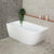 Byron Egg 55 inch Acrylic Freestanding Left Corner Bathtub, Gloss White