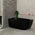 Byron Egg 55 inch Acrylic Freestanding Left Corner Bathtub, Matte Black
