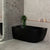 Byron Egg 55 inch Acrylic Freestanding Left Corner Bathtub, Matte Black