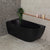 Byron Egg 55 inch Acrylic Freestanding Left Corner Bathtub, Matte Black