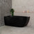 Byron Egg 55 inch Acrylic Freestanding Left Corner Bathtub, Matte Black