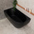 Byron Egg 55 inch Acrylic Freestanding Left Corner Bathtub, Matte Black