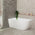 Byron Egg 55 inch Acrylic Freestanding Left Corner Bathtub, Matte White