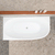 Byron Egg 59 inch Acrylic Freestanding Left Corner Bathtub, Gloss White