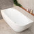 Byron Egg 59 inch Acrylic Freestanding Left Corner Bathtub, Gloss White