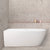 Byron Egg 59 inch Acrylic Freestanding Left Corner Bathtub, Gloss White