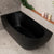 Byron Egg 59 inch Acrylic Freestanding Left Corner Bathtub, Matte Black