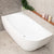 Byron Egg 59 inch Acrylic Freestanding Left Corner Bathtub, Matte White