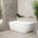Byron Egg 59 inch Acrylic Freestanding Left Corner Bathtub, Matte White