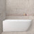 Byron Egg 59 inch Acrylic Freestanding Left Corner Bathtub, Matte White