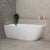 Byron Egg 63 inch Acrylic Freestanding Left Corner Bathtub, Gloss White