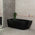 Byron Egg 63 inch Acrylic Freestanding Left Corner Bathtub, Matte Black