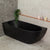 Byron Egg 63 inch Acrylic Freestanding Left Corner Bathtub, Matte Black