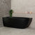 Byron Egg 63 inch Acrylic Freestanding Left Corner Bathtub, Matte Black