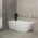 Byron Egg 63 inch Acrylic Freestanding Left Corner Bathtub, Matte White