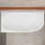 Byron Egg 67 inch Acrylic Freestanding Left Corner Bathtub, Gloss White