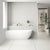 Byron Egg 67 inch Acrylic Freestanding Left Corner Bathtub, Gloss White
