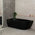 Byron Egg 67 inch Acrylic Freestanding Left Corner Bathtub, Matte Black