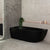 Byron Egg 67 inch Acrylic Freestanding Left Corner Bathtub, Matte Black
