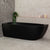Byron Egg 67 inch Acrylic Freestanding Left Corner Bathtub, Matte Black