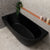 Byron Egg 67 inch Acrylic Freestanding Left Corner Bathtub, Matte Black