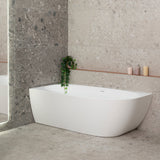 Byron Egg 67 inch Acrylic Freestanding Left Corner Bathtub, Matte White