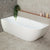 Byron Egg 67 inch Acrylic Freestanding Left Corner Bathtub, Matte White