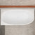 Byron Egg 67 inch Acrylic Freestanding Left Corner Bathtub, Matte White