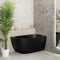 Byron Egg 47 inch Acrylic Freestanding Right Corner Bathtub, Matte Black