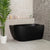 Byron Egg 47 inch Acrylic Freestanding Right Corner Bathtub, Matte Black