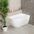 Byron Egg 47 inch Acrylic Freestanding Right Corner Bathtub, Matte White