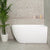 Byron Egg 47 inch Acrylic Freestanding Right Corner Bathtub, Matte White