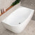 Byron Egg 51 inch Acrylic Freestanding Right Corner Bathtub, Gloss White
