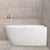 Byron Egg 51 inch Acrylic Freestanding Right Corner Bathtub, Gloss White