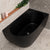 Byron Egg 51 inch Acrylic Freestanding Right Corner Bathtub, Matte Black