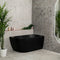 Byron Egg 51 inch Acrylic Freestanding Right Corner Bathtub, Matte Black