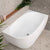 Byron Egg 51 inch Acrylic Freestanding Right Corner Bathtub, Matte White