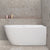 Byron Egg 51 inch Acrylic Freestanding Right Corner Bathtub, Matte White