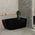 Byron Egg 55 inch Acrylic Freestanding Right Corner Bathtub, Matte Black